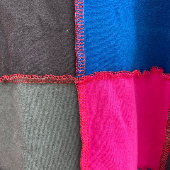 Hippie Kathmandu Patchwork Tank Boho M L Red Pink Blue - Picture 3 of 8